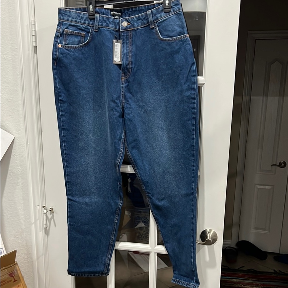 PrettyLittleThing Blue Relaxed Jeans